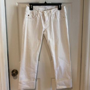 White Hudson Capris Jeans